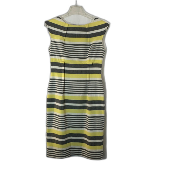 Calvin Klein Gray White and Yellow Striped Mini Dress Bodycon - Picture 1 of 9